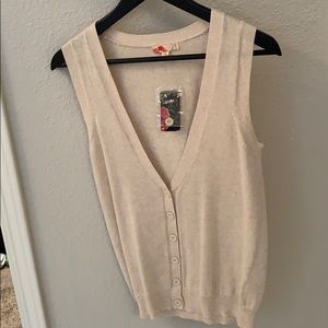 Button up sweater vest
